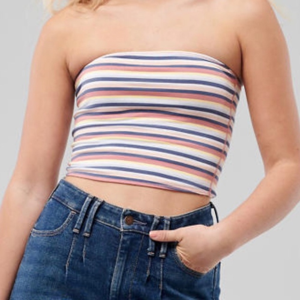 BRAND NEW - striped tube top from HOLLISTER